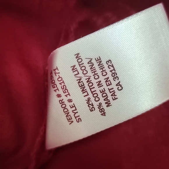 Women's Red Button-Up Jacket - Picture 4 of 5